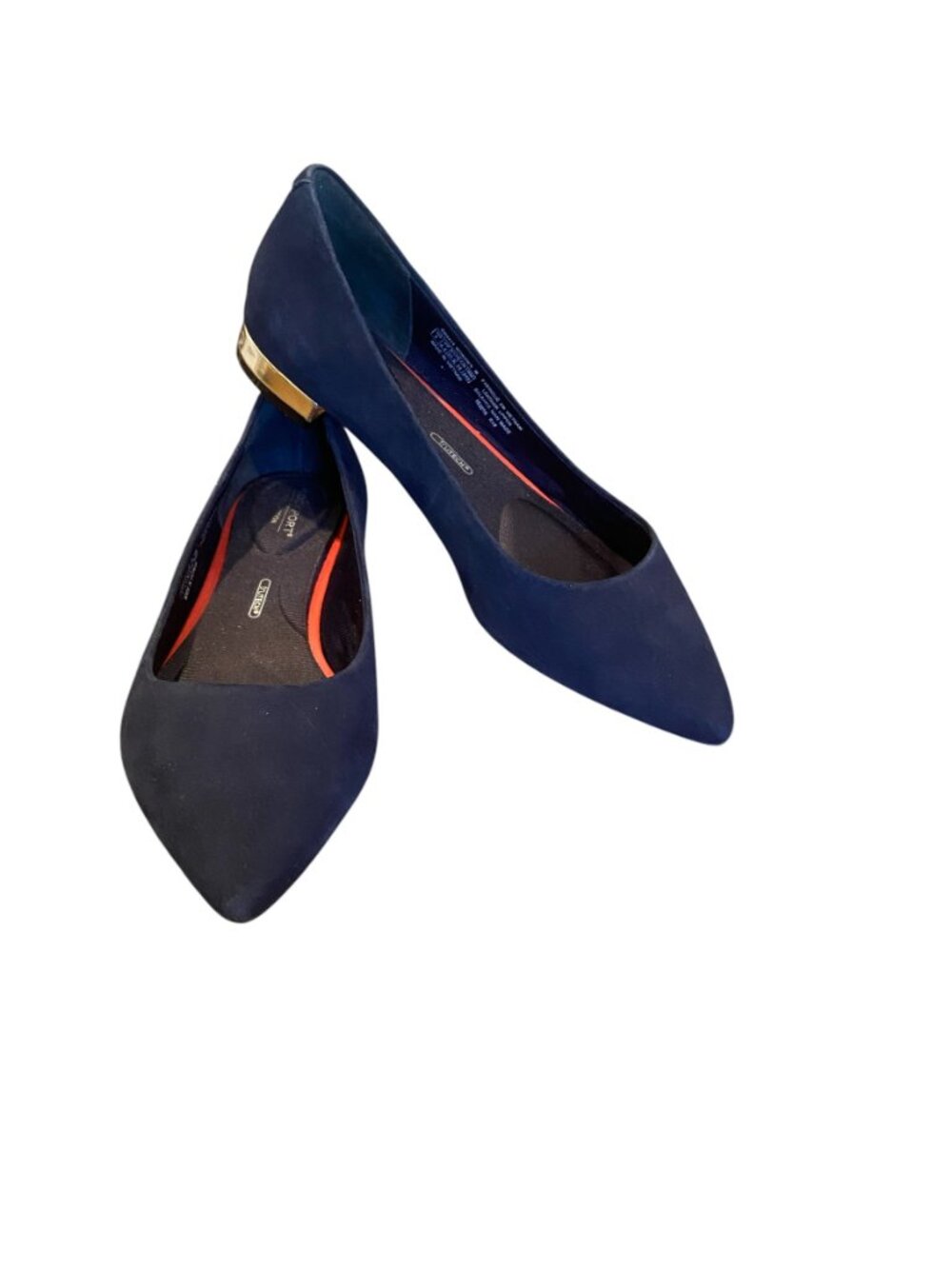 Rockport Total Motion Suede Adelyn Point Toe Ballet Flats Shoes Sz 7 Black #171B